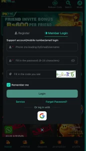 PK116 GAME LOGIN