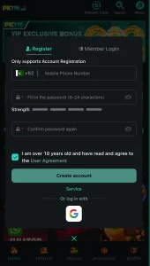 pk116 game signup